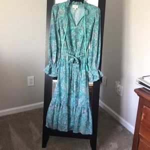 Red dress boutique boho midi dress